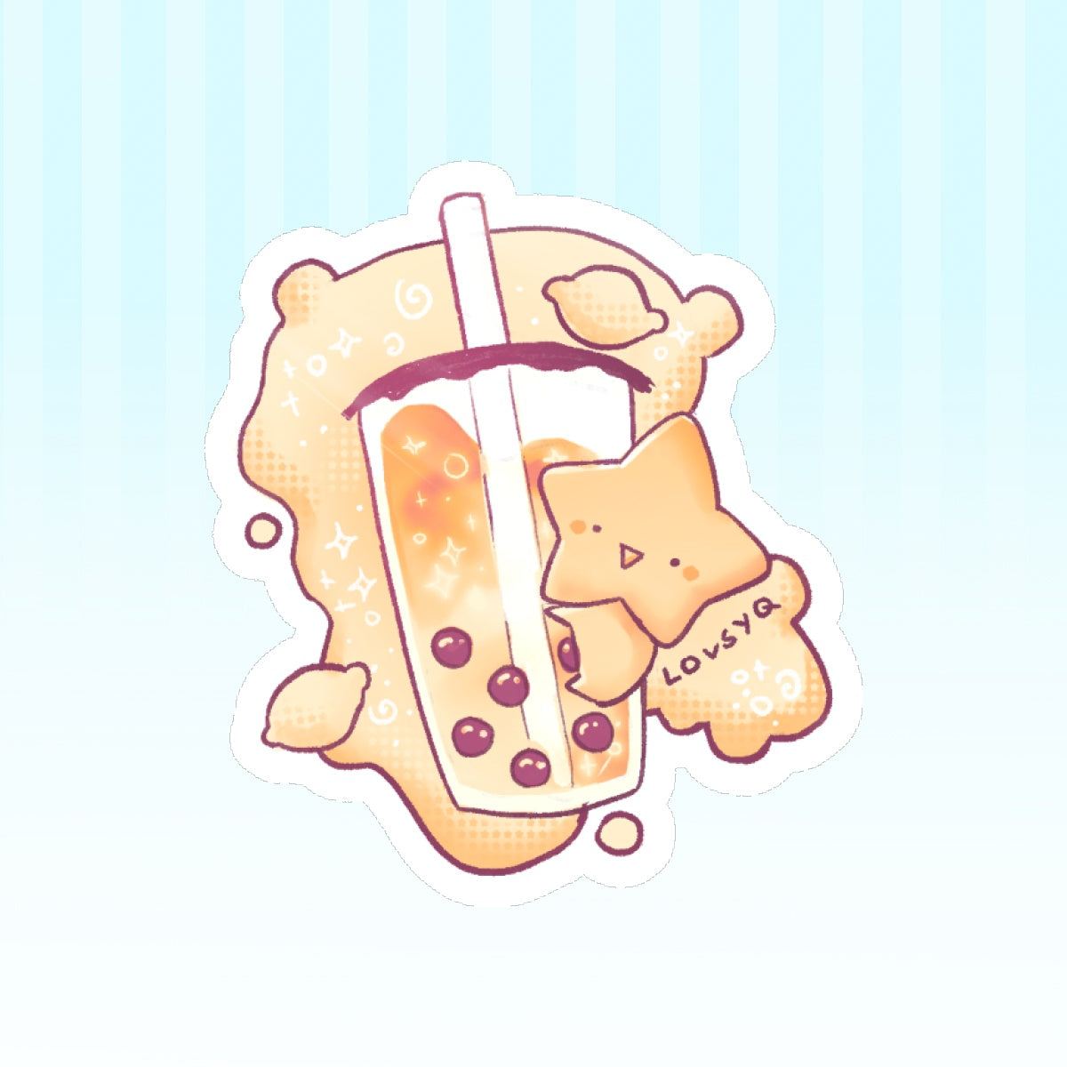 Happy Fruity Boba Sticker