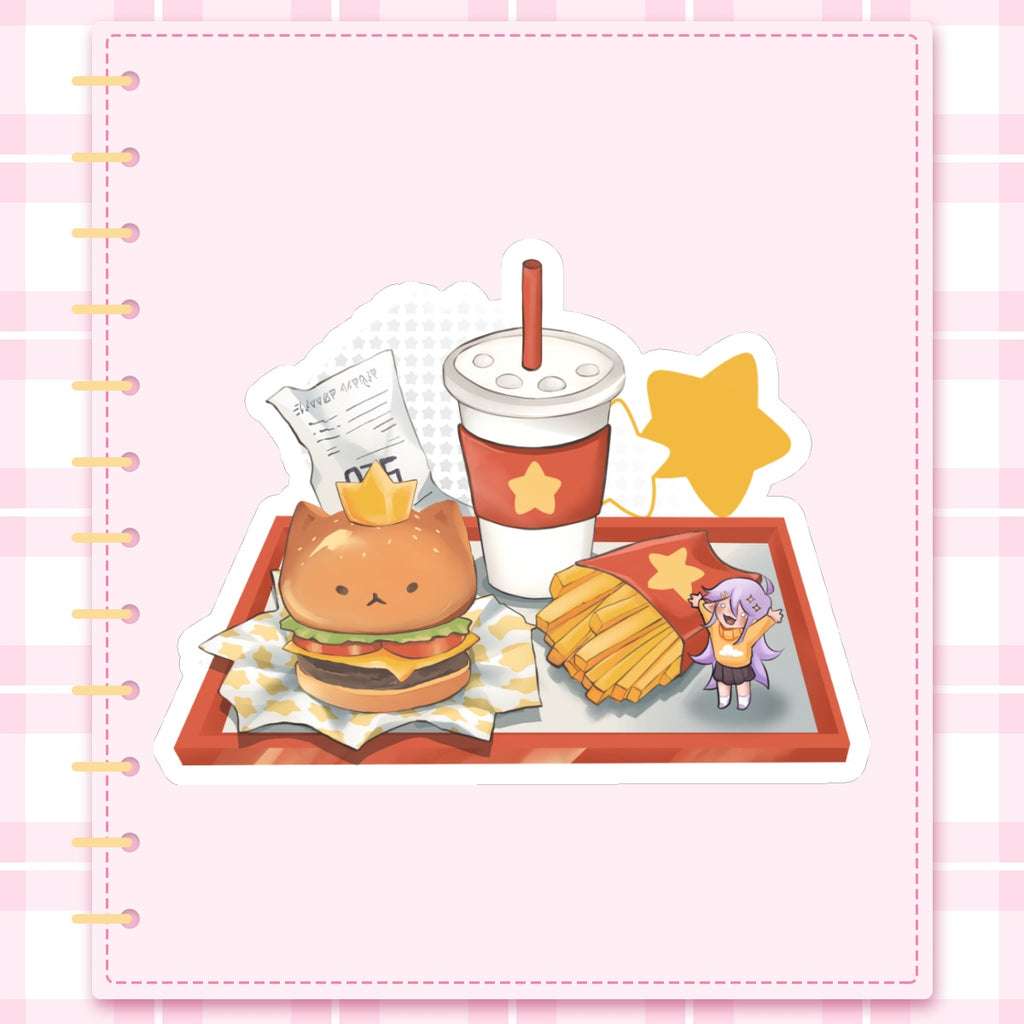 Stellar Burger Meal Sticker 3”