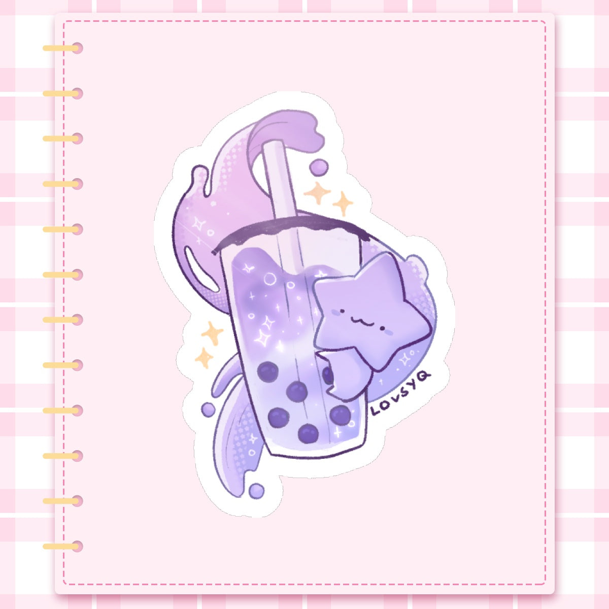 Silly Taro Boba Sticker