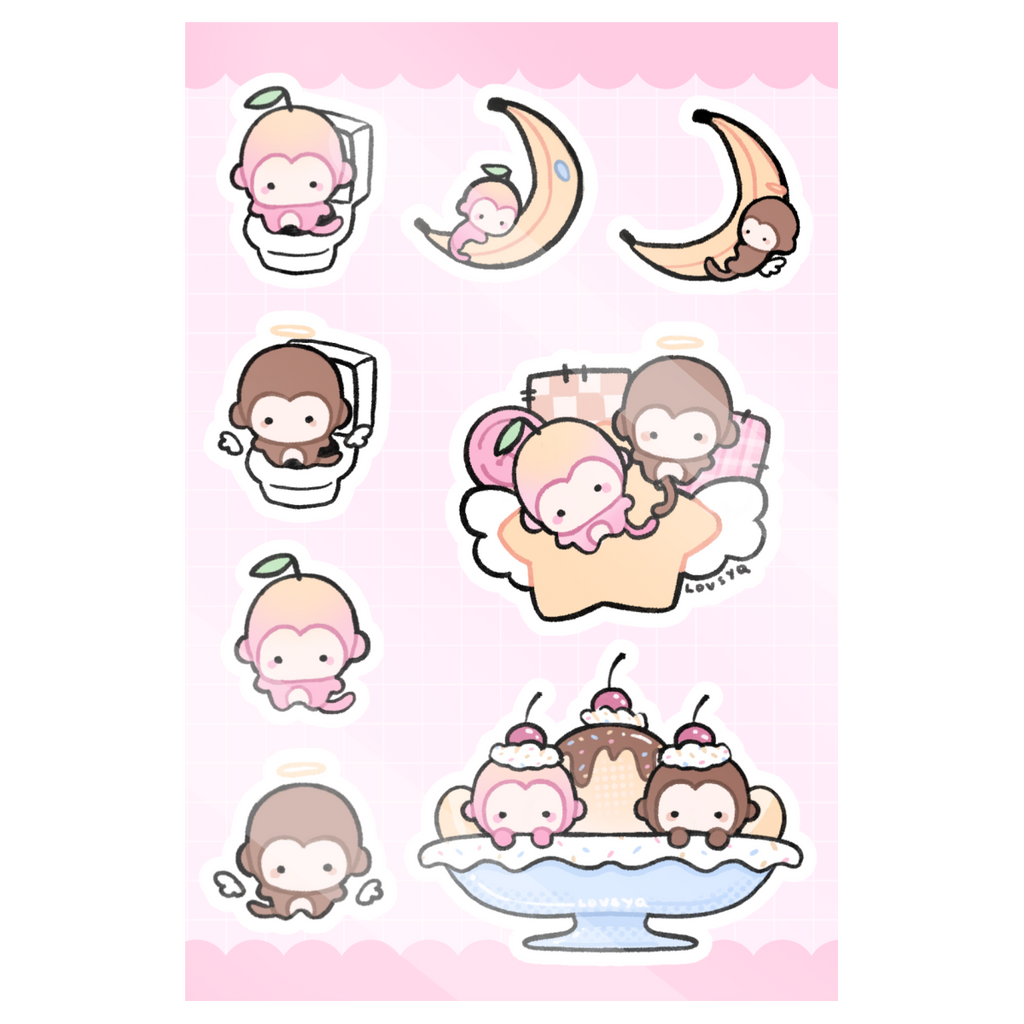 Peaches & Patches 4 x 6 Sticker Sheet