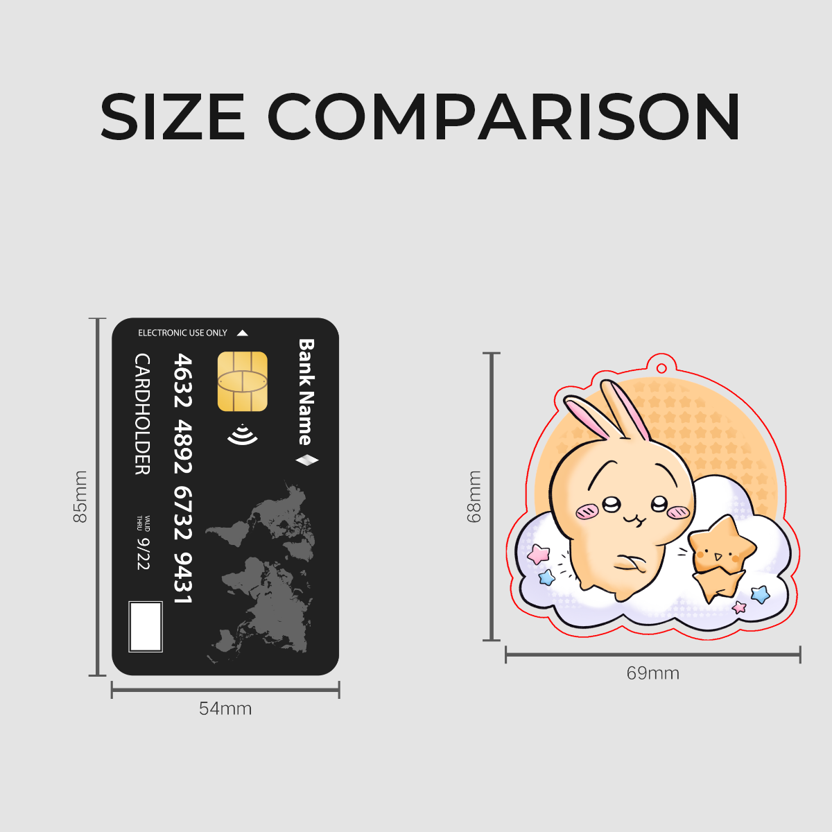 Tuff Bunny + Happy the Star Bab Acrylic Keychain