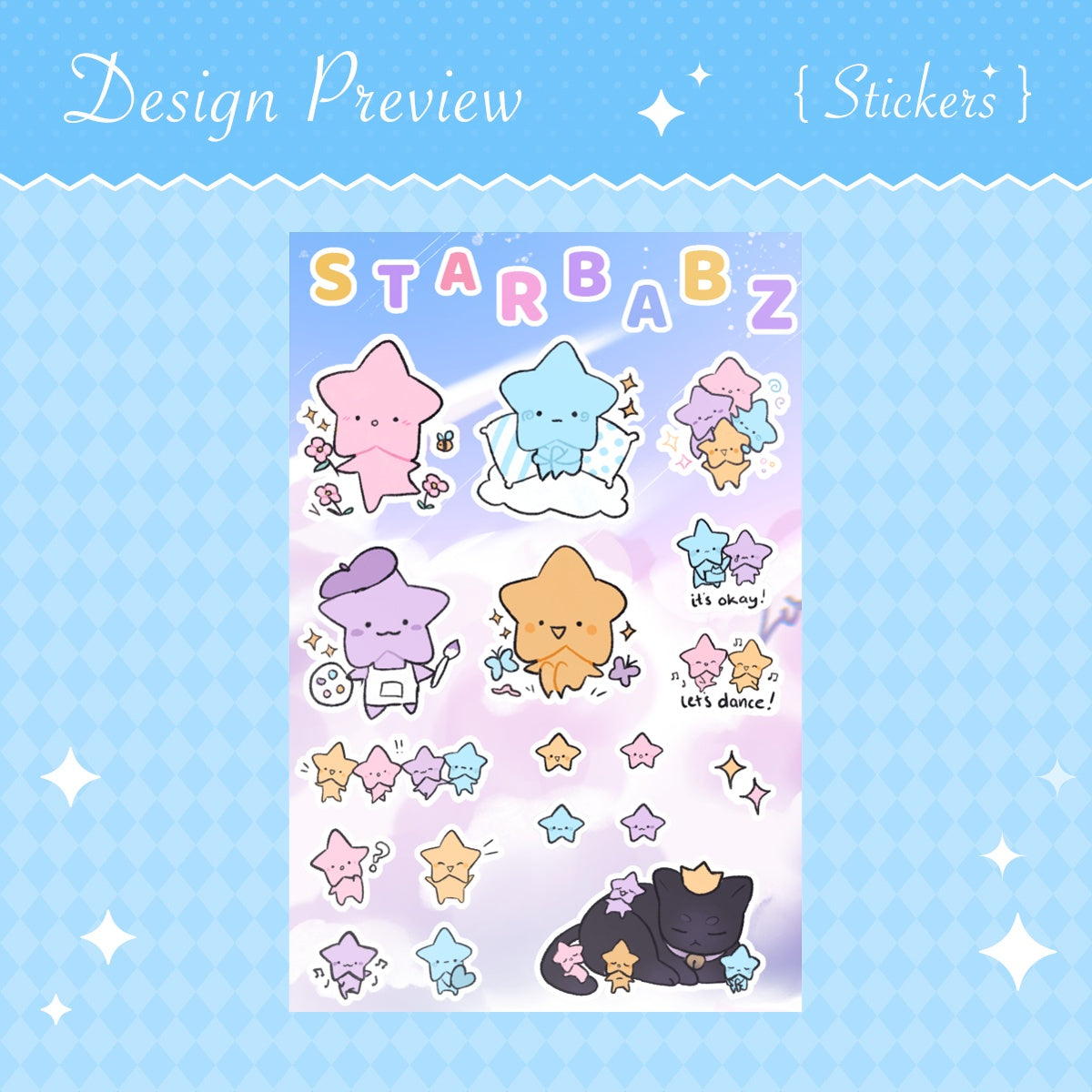 StarBabz by LOVSYQ Stickers Sheet