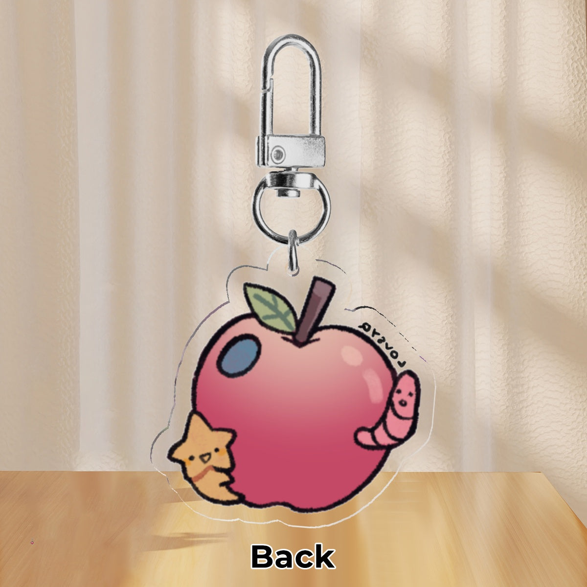 Happy Apple Mini Keychain
