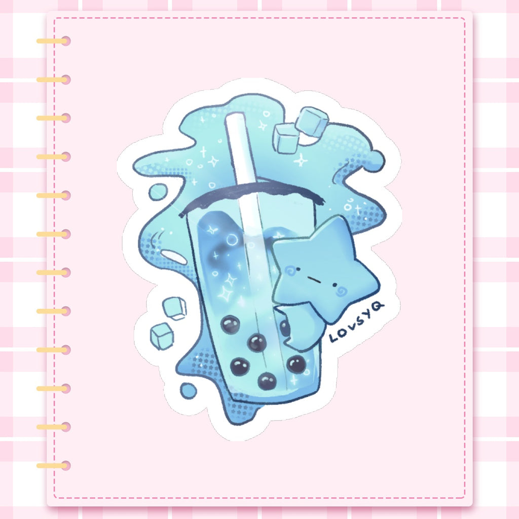 Blu Slush Boba Sticker