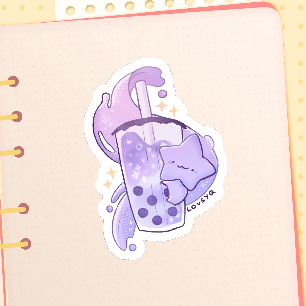 Silly Taro Boba Sticker