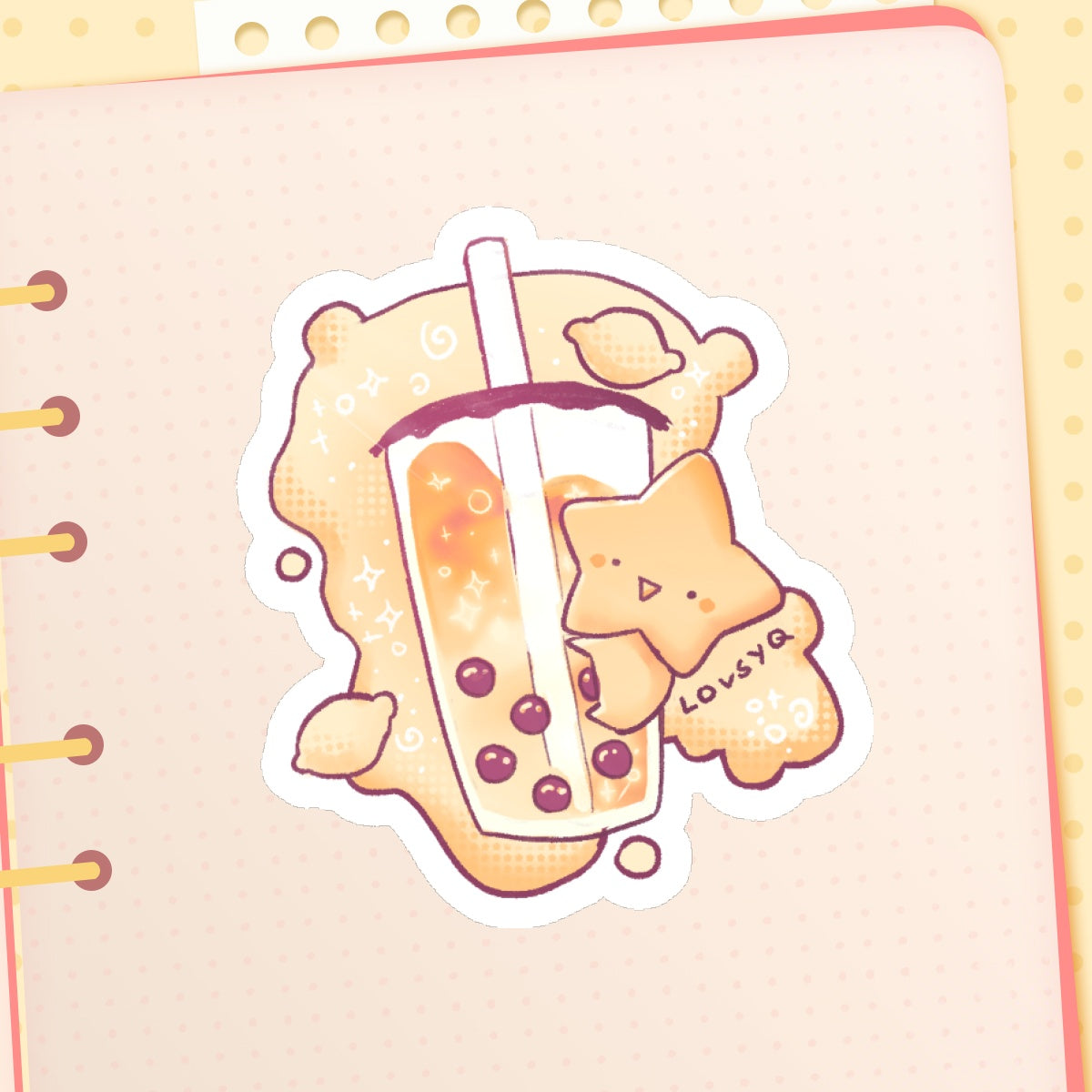 Happy Fruity Boba Sticker