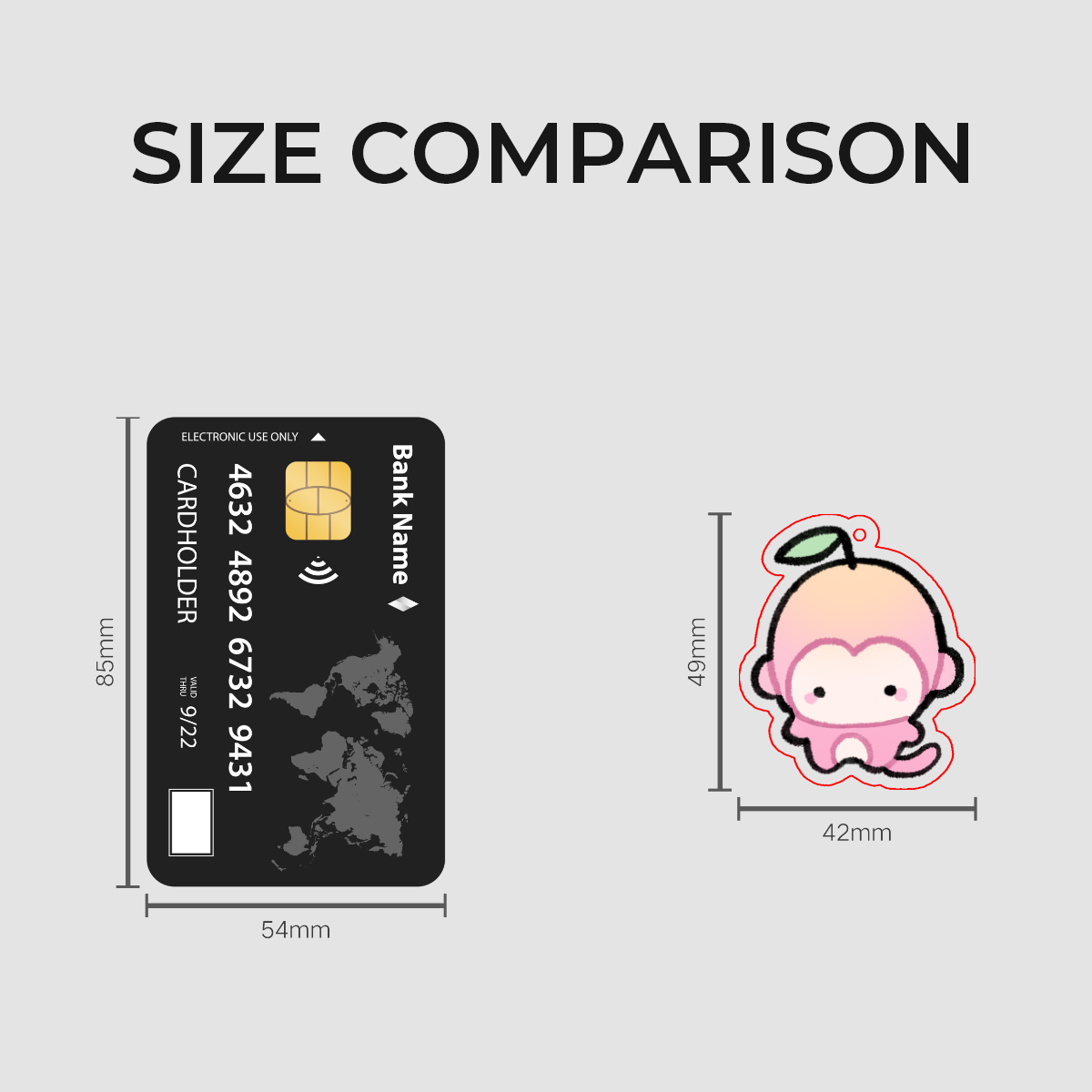 Mini Peach Keychain