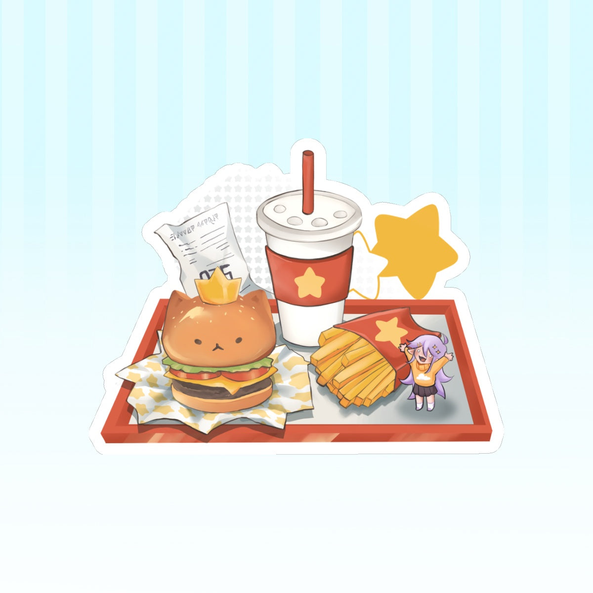 Stellar Burger Meal Sticker 3”