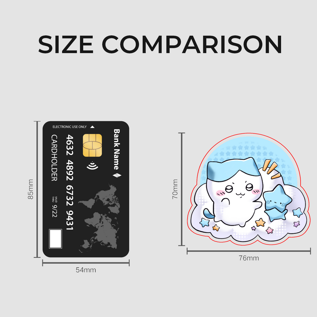 Cute Blue Cat + Blu Sticker 3"