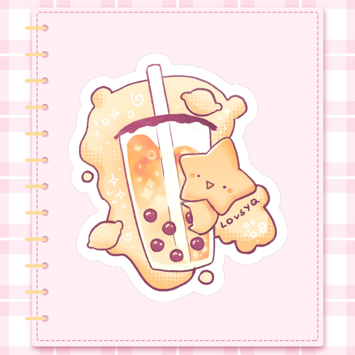 Happy Fruity Boba Sticker