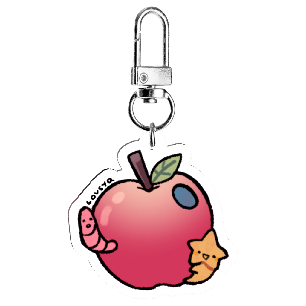 Happy Apple Mini Keychain