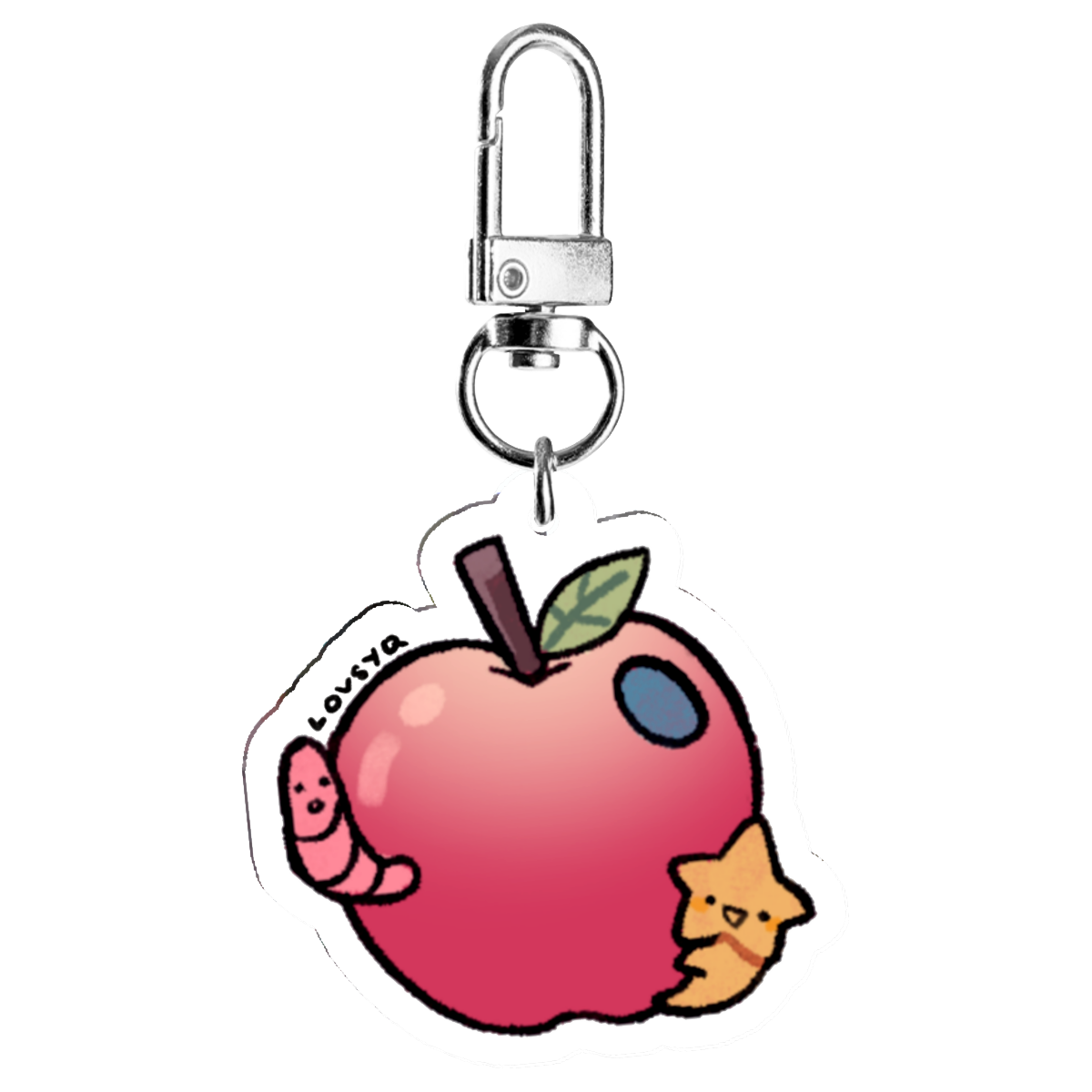 Happy Apple Mini Keychain