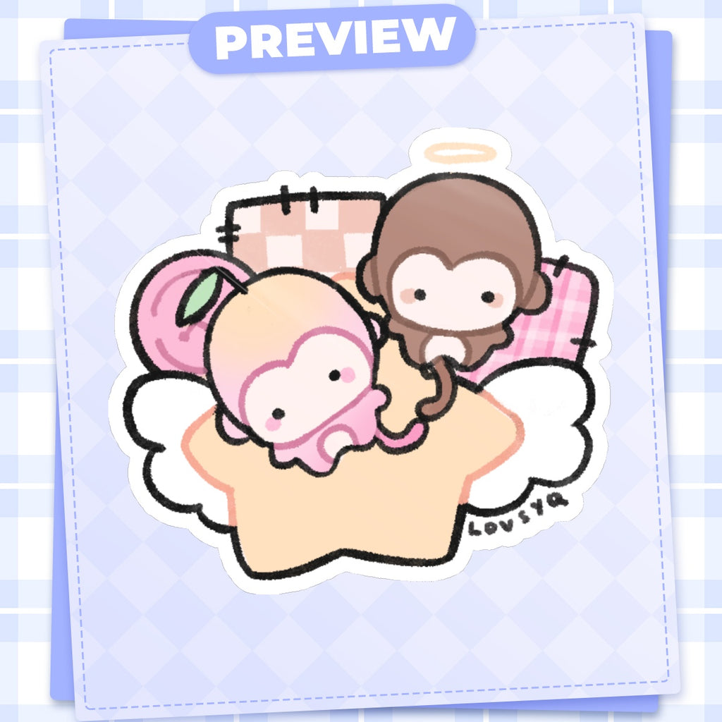 Peaches & Patches Sticker 3"