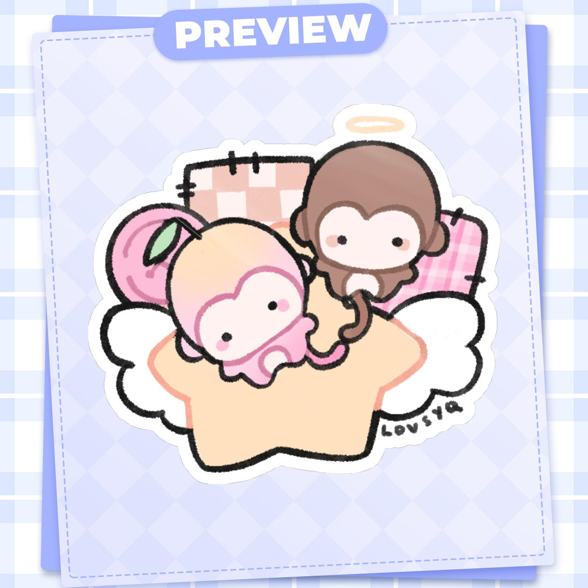 Peaches & Patches Sticker 3"
