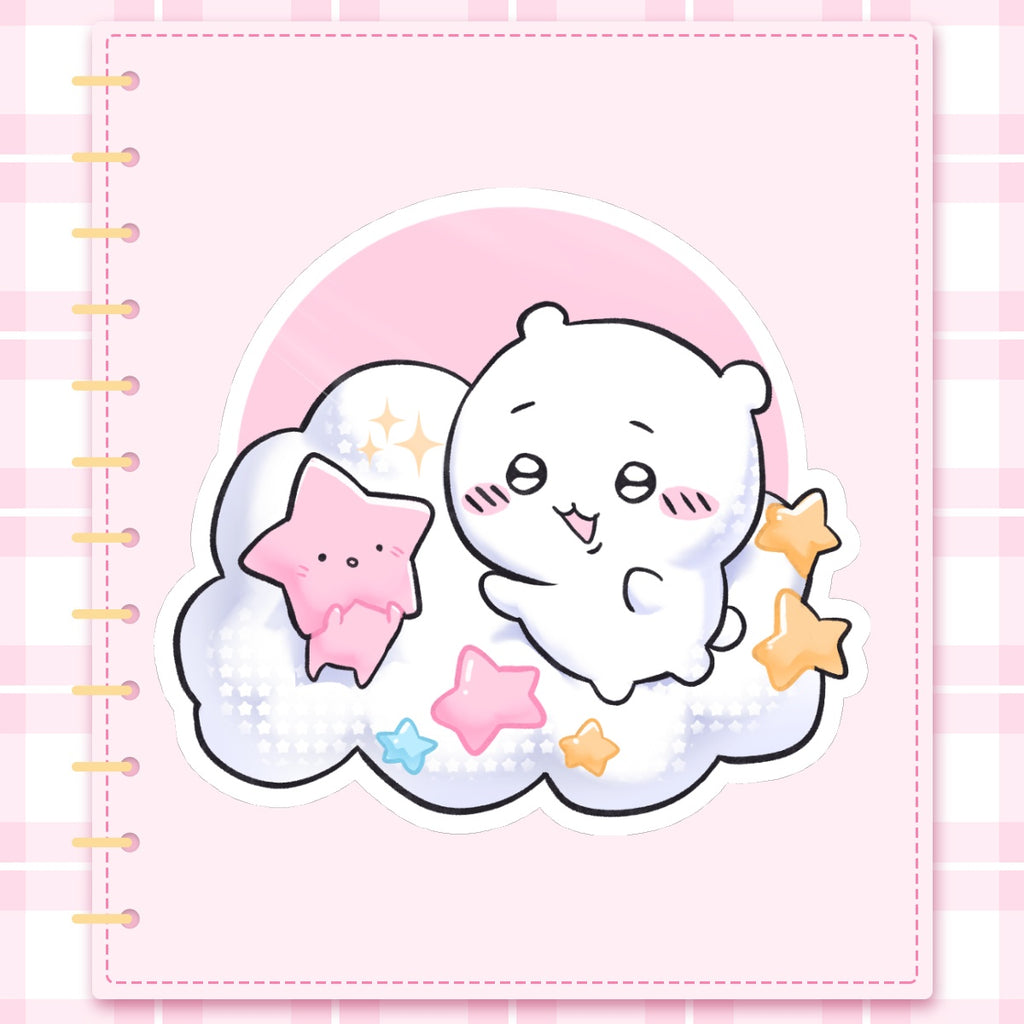 Cute Hamster + Bibi Sticker 3"