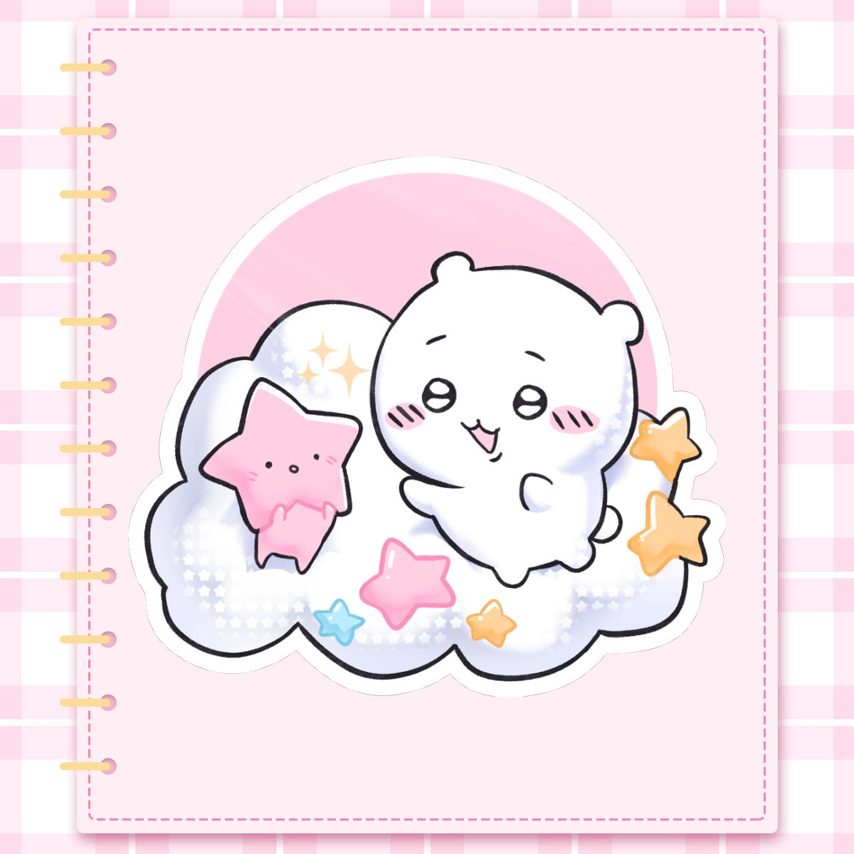 Cute Hamster + Bibi Sticker 3"