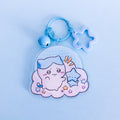Cute Blue Cat + Blu the Starbab Acrylic Keychain
