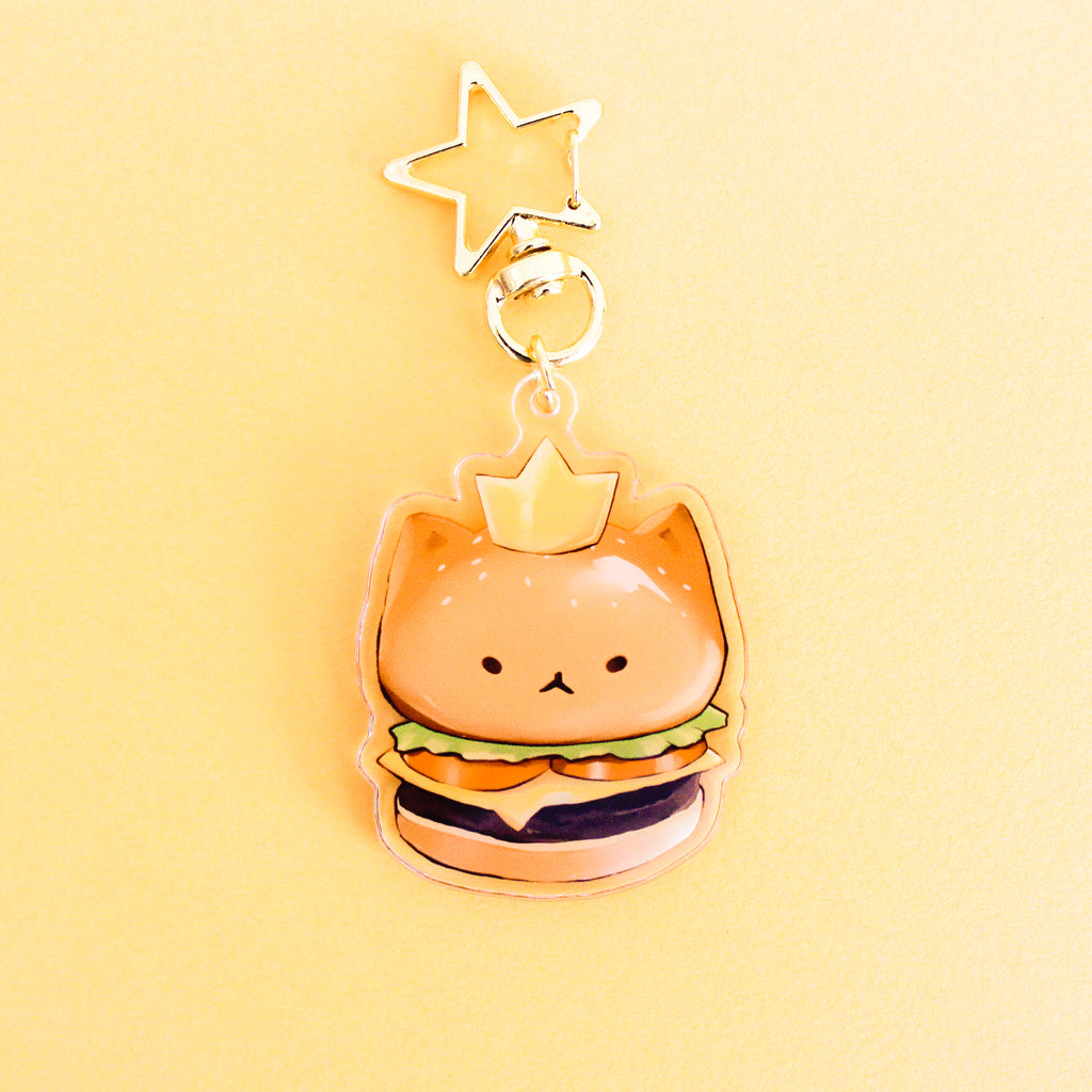 Cat burger keychain