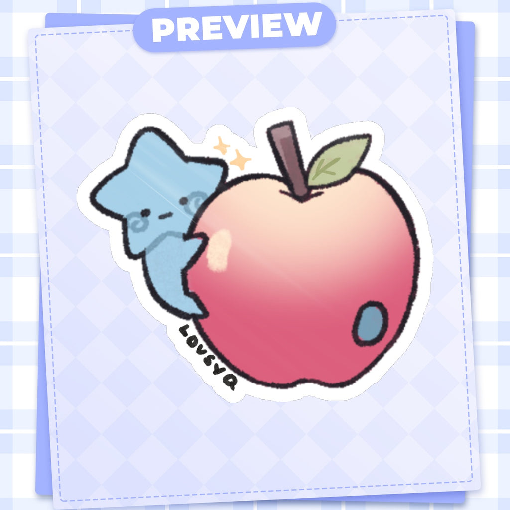 Blu Apple Sticker