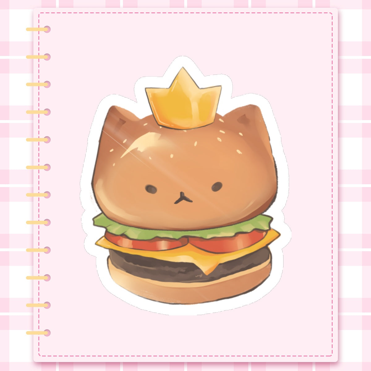 Cat Burger Sticker 2”