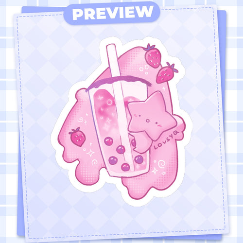 Bibi Starberry Boba sticker