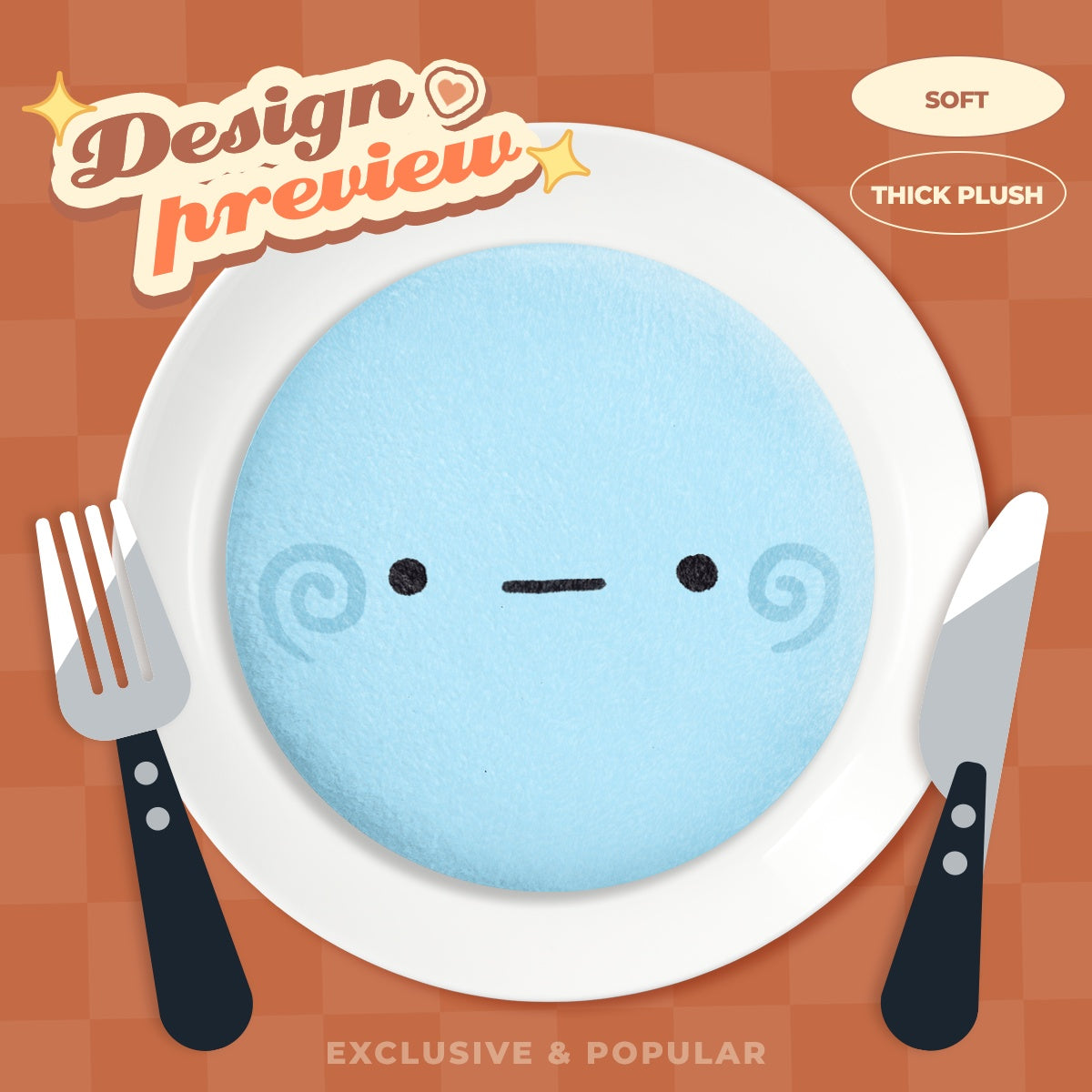 Blu Plush Badge