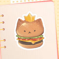 Cat Burger Sticker 2”