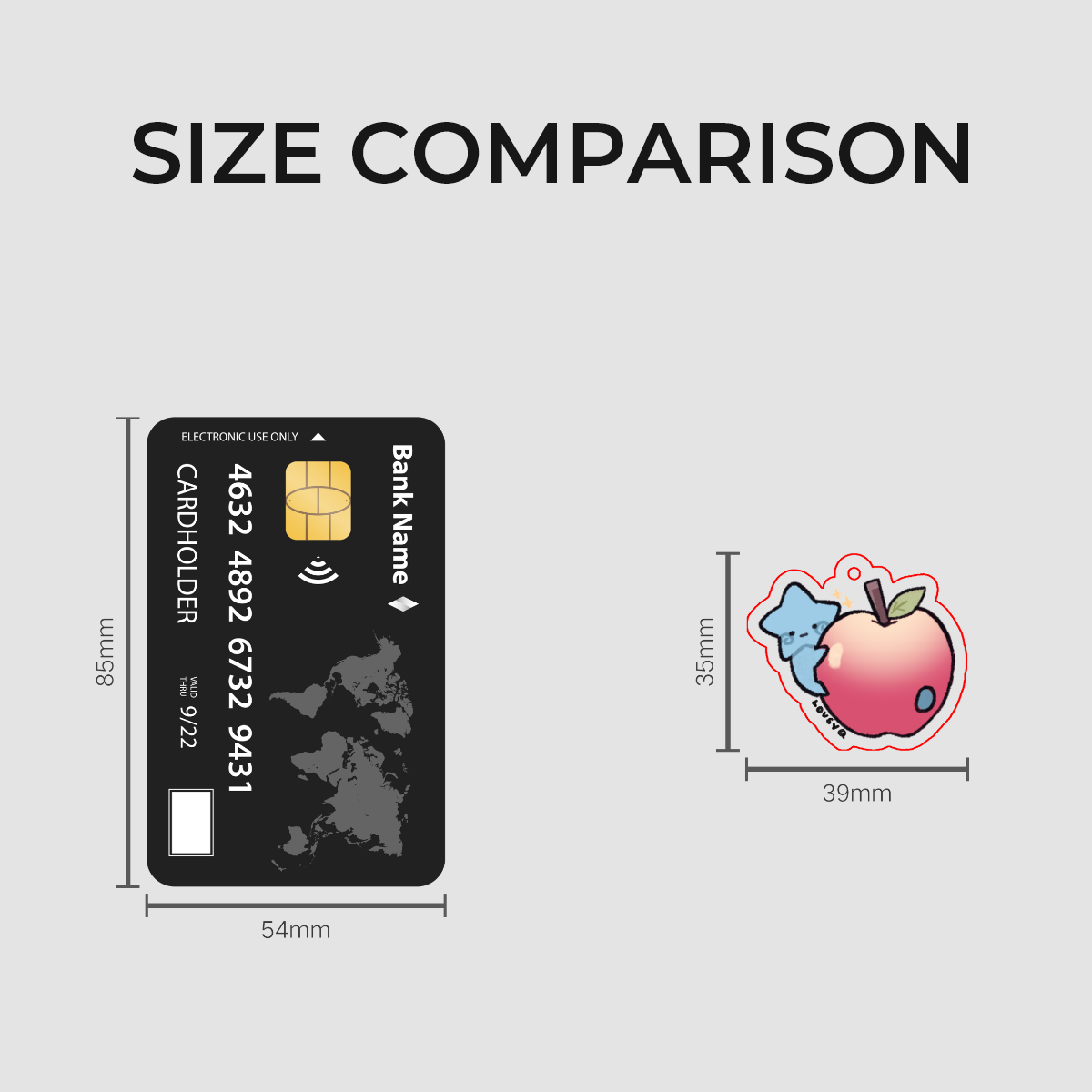 Blu Apple Mini Keychain