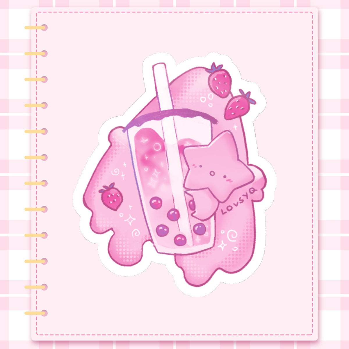 Bibi Starberry Boba sticker