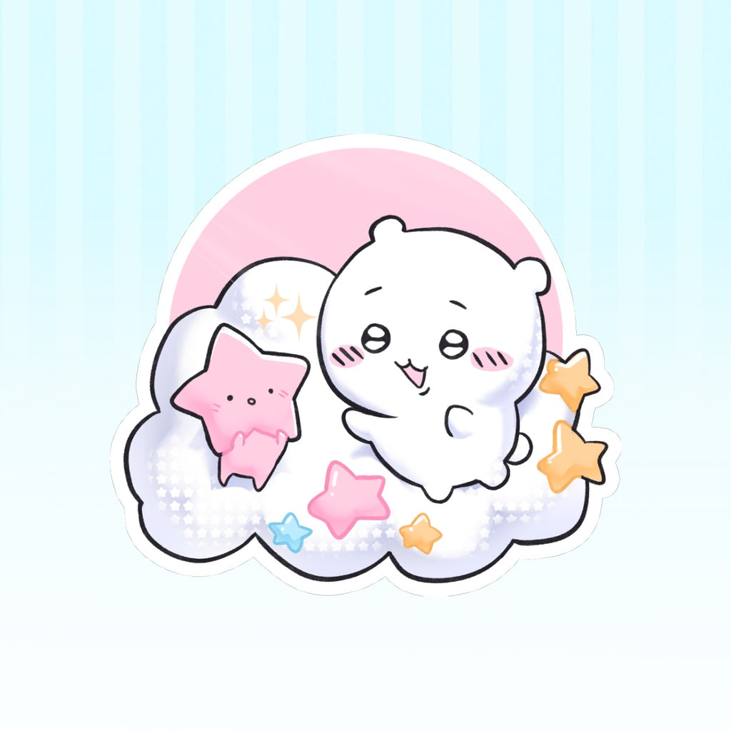 Cute Hamster + Bibi Sticker 3"