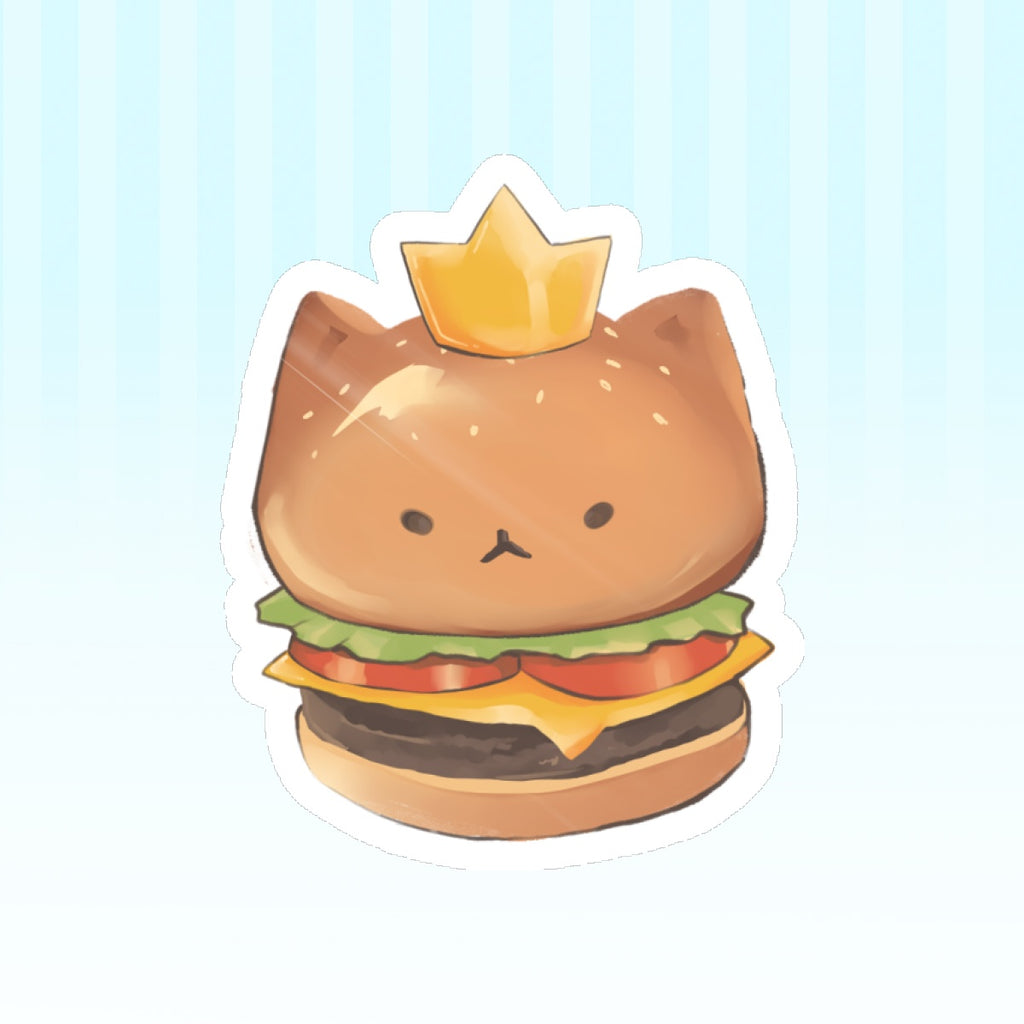 Cat Burger Sticker 2”