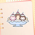 Peaches & Patches Banana Split Sticker 3”