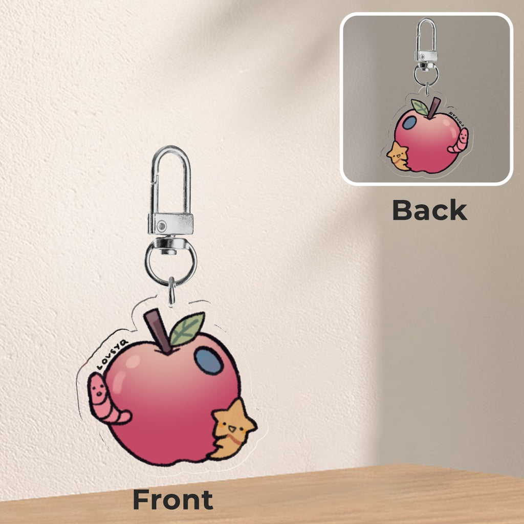 Happy Apple Mini Keychain