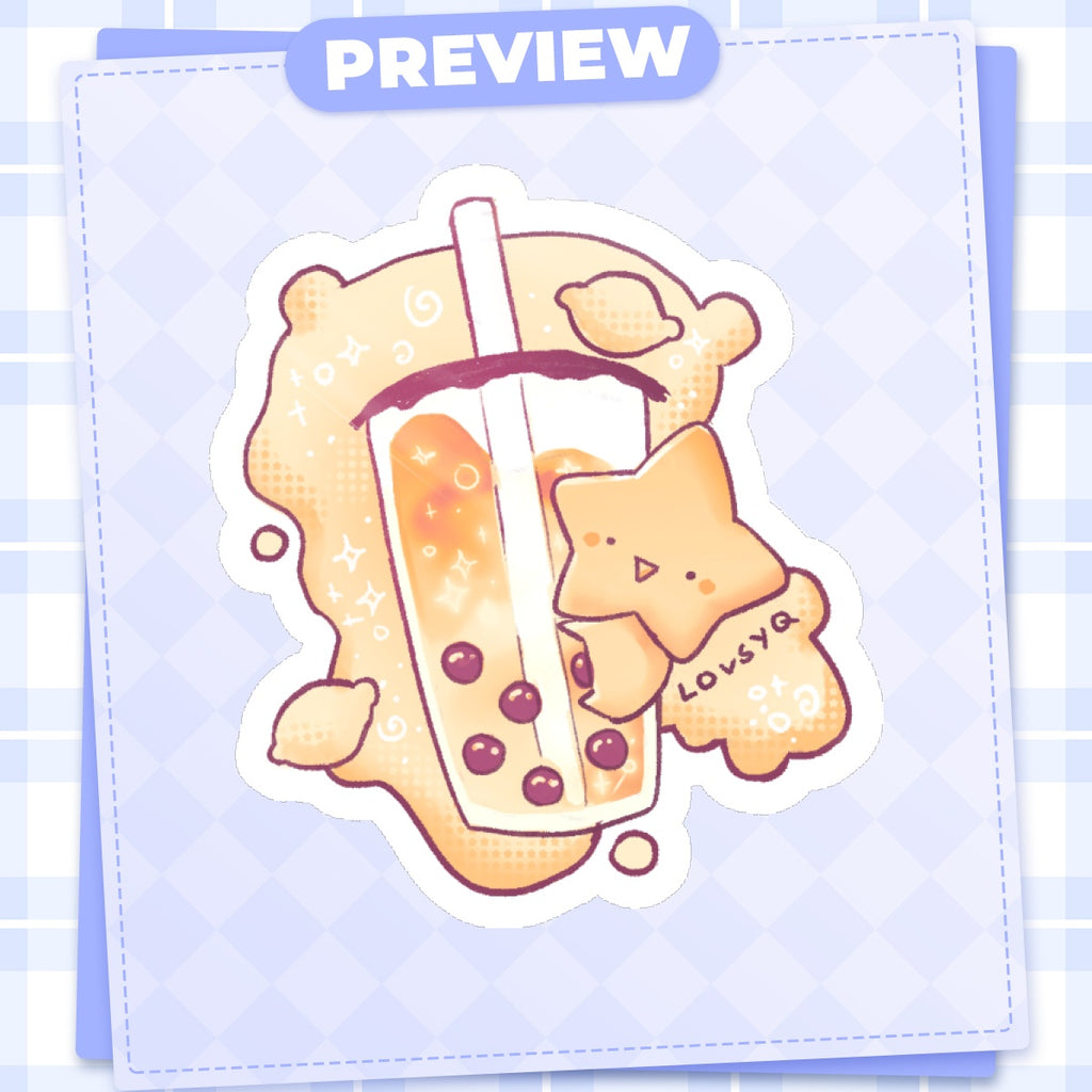 Happy Fruity Boba Sticker