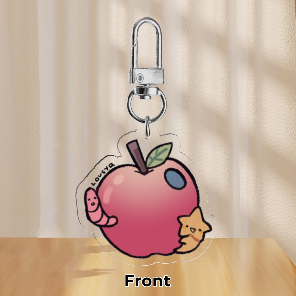 Happy Apple Mini Keychain