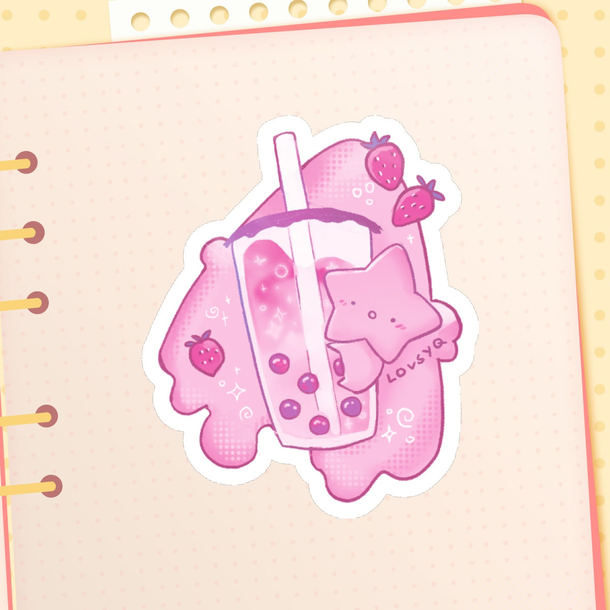 Bibi Starberry Boba sticker