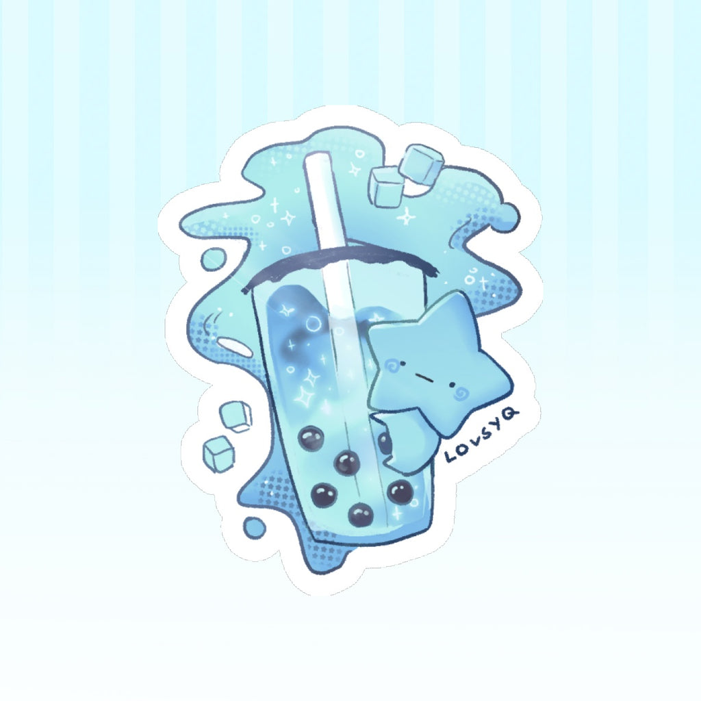 Blu Slush Boba Sticker